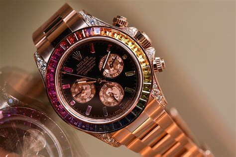 rolex rainbow chronograph